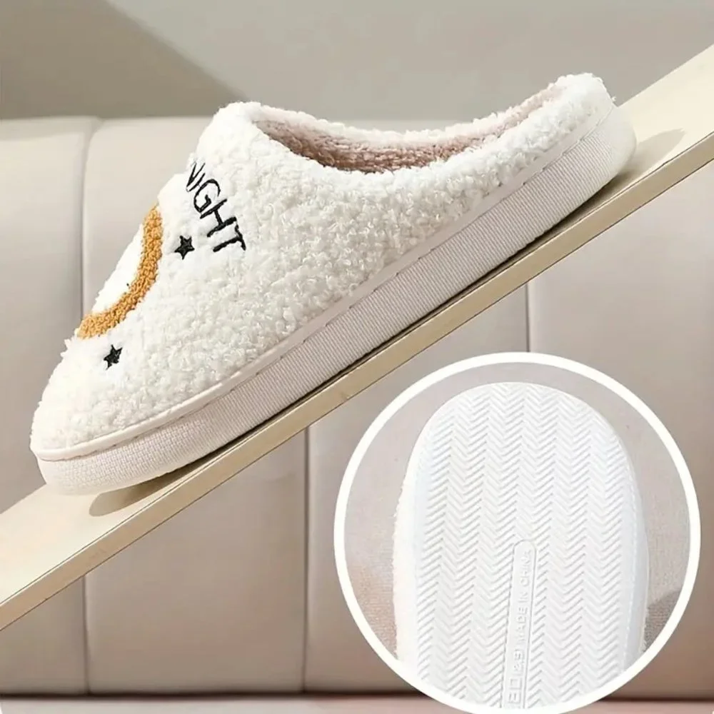 Women's Cartoon Moon Pattern Slippers